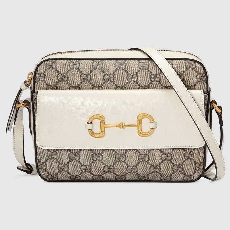 Gucci Horsebit 1955 Small Shoulder Bag 645454 White